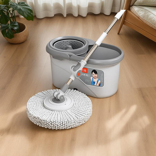 360° Spin Mop and Bucket Set with 2 Microfiber Refills, a Stainless Steel Adjustable Telescopic Pole, and a Plastic Bucket for Household General Cleaning. Wipes Steam Mop Roll Mop Magic Eraser Mop Super Mop.Tiktokshopblackfriday