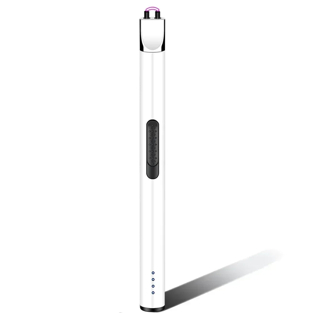 2024 Mini Power Display Electric Pulse Flameless Arc Lighter USB Rechargeable Candle Kitchen Gas Stove Ignition Gun Gift Box