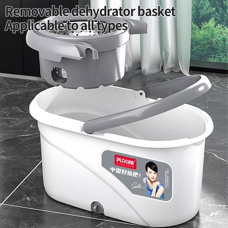 360° Spin Mop and Bucket Set with 2 Microfiber Refills, a Stainless Steel Adjustable Telescopic Pole, and a Plastic Bucket for Household General Cleaning. Wipes Steam Mop Roll Mop Magic Eraser Mop Super Mop.Tiktokshopblackfriday